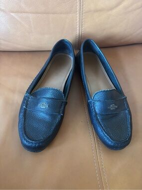 Coach Odette Black Leather Loafers